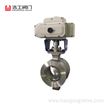 Electric V type Ball Valve segmented V notch